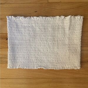 White Ribbed Tube Top Garage